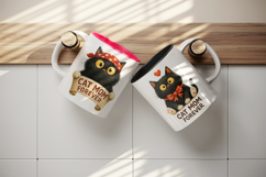 Cat Mom mug wrap printable sublimation design Product Image 3