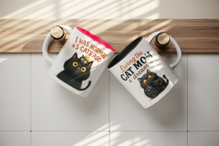 Cat Mom mug wrap printable sublimation design Product Image 3