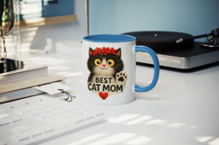 Cat Mom mug wrap printable sublimation design Product Image 5