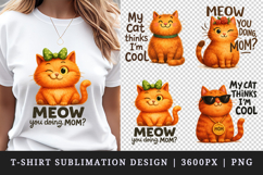 Cat Mom t-shirt printable sublimation design png Product Image 1