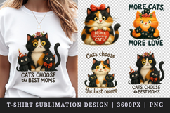 Cat Mom clipart printable sublimation design png Product Image 2