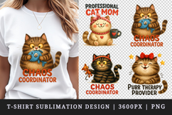Cat Mom t-shirt printable sublimation design png Product Image 1
