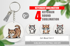 Keychain Cat Mood Expressions Product Image 1