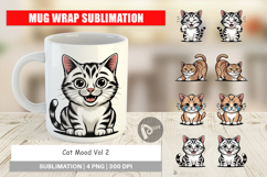 Mug Wrap Cat Mood Expressions Product Image 1