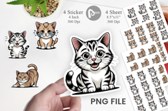 Cat Mood Expressions Sticker Product Image 1