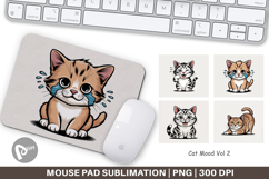 Mouse Pad Cat Mood Expressions Product Image 1