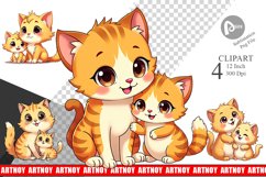 Cat Mother&#039;s Day Clipart Product Image 1