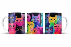 Cat 3D Mug Wrap Sublimation Designs, 3d Mug, Cat Png