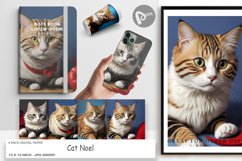 Digital Paper Cat Noel Product Image 1