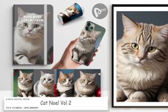 Digital Paper Cat Noel Product Image 1