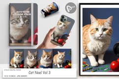 Digital Paper Cat Noel Product Image 1