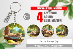 Keychain Cat on Summer Day Product Image 1