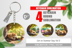 Keychain Cat on Summer Day Product Image 1