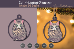 Cat Hanging Ornament SVG Product Image 3