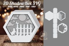 Cat Papercut 3D Shadow Box SVG Product Image 1