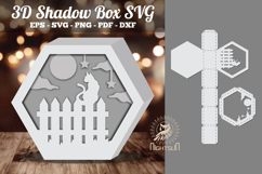 Cat Papercut 3D Shadow Box SVG Product Image 1