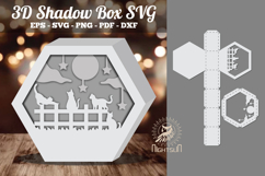 Cat Papercut 3D Shadow Box SVG Product Image 1