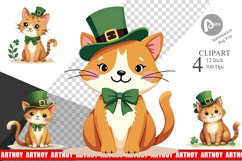 Cat St. Patrick Clipart Product Image 1