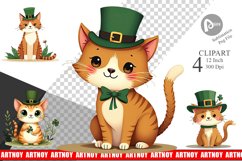 Cat St. Patrick Clipart Product Image 1