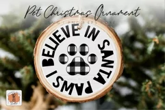 Cat Paw Print Christmas Ornament SVG Santa Paws Funny Quote 