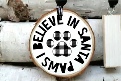 Cat Paw Print Christmas Ornament SVG Santa Paws Funny Quote 