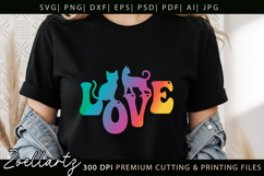Cat Love SVG PNG EPS DXF Paw Prints Pet Cat Mom SVG Cut File Product Image 10