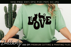 Cat Love SVG PNG EPS DXF Paw Prints Pet Cat Mom SVG Cut File Product Image 7