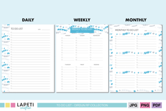 Minimal planner pages with cute cat decorations