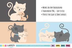 Soft pastel kitty art for creative projects