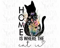 Home Is Where The Cat Is Png Instant Download Product Image 4