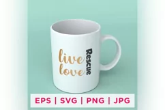 Rescue Live Love Cat Rescue Quote Stickers Product Image 1
