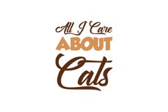 All I Care About Cats Cat Rescue Quote Stickers Product Image 3