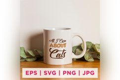 All I Care About Cats Cat Rescue Quote Stickers Product Image 1
