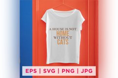 A House Is Not Home Without Cats Cat Rescue Quote Stickers Product Image 2
