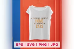 A House Is Not Home Without Cats Cat Rescue Quote Stickers Product Image 2