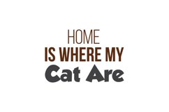 Home Is Where My Cat Are Cat Rescue Quote Stickers Product Image 3