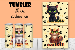 Sarcastic cat tumbler. Happy Halloween sublimation PNG Product Image 1