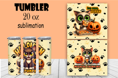 Sarcastic cat tumbler. Happy Halloween sublimation PNG Product Image 1