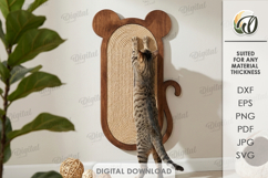 Cat Scratching Board Laser Cut. Wall Cat Scratcher SVG Product Image 1