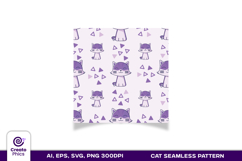 cat seamless pattern-animal-digital paper-scrapbook-wrapping-fabric-textile-repeat pattern
