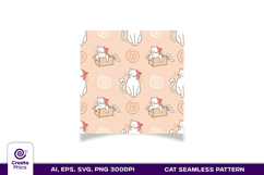 cat seamless pattern-animal-digital paper-scrapbook-wrapping-fabric-textile-repeat pattern