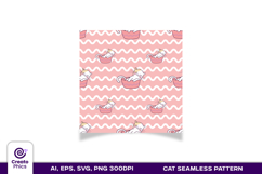 cat seamless pattern-animal-digital paper-scrapbook-wrapping-fabric-textile-repeat pattern