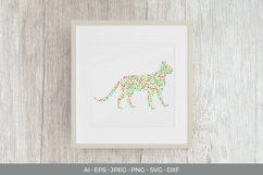 Cat Shape with Colorful Dots SVG Product Image 1