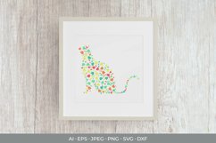 Cat Shape with Colorful Dots SVG Product Image 1