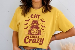Cat Sheet Crazy SVG PNG, Funny Spooky Cat SVG, Retro Product Image 4