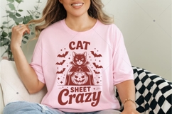 Cat Sheet Crazy SVG PNG, Funny Spooky Cat SVG, Retro Product Image 5