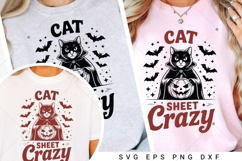 Cat Sheet Crazy SVG PNG, Funny Spooky Cat SVG, Retro Product Image 9