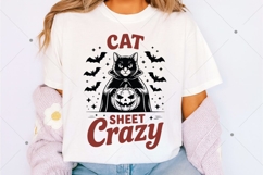 Cat Sheet Crazy SVG PNG, Funny Spooky Cat SVG, Retro Product Image 1