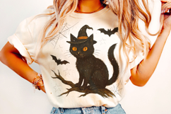 Halloween Cat PNG, Ghost Cat PNG, Spooky Cat PNG, Fall PNG Product Image 1