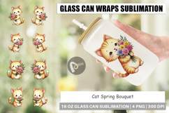 Glass Can Cat Spring Bouquet Product Image 1